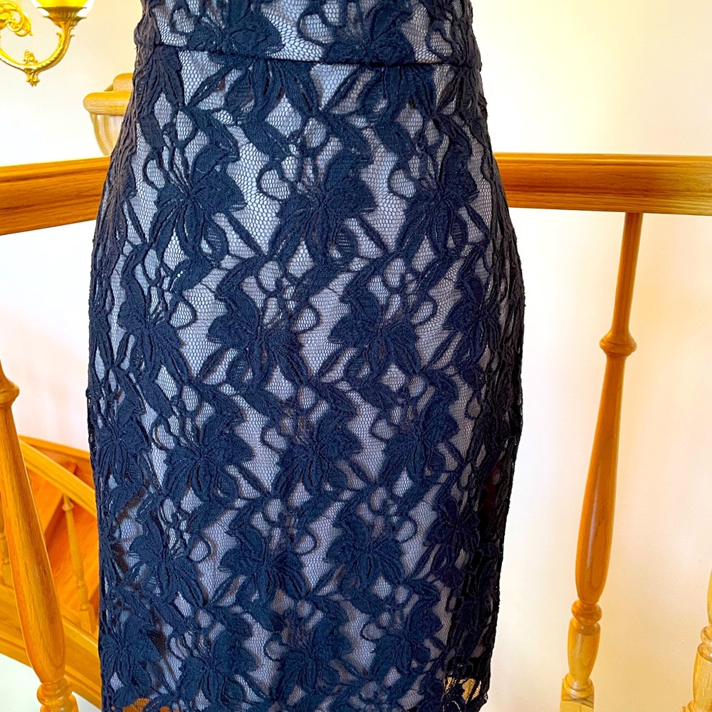 Black Lace/Taupe Lining Skirt